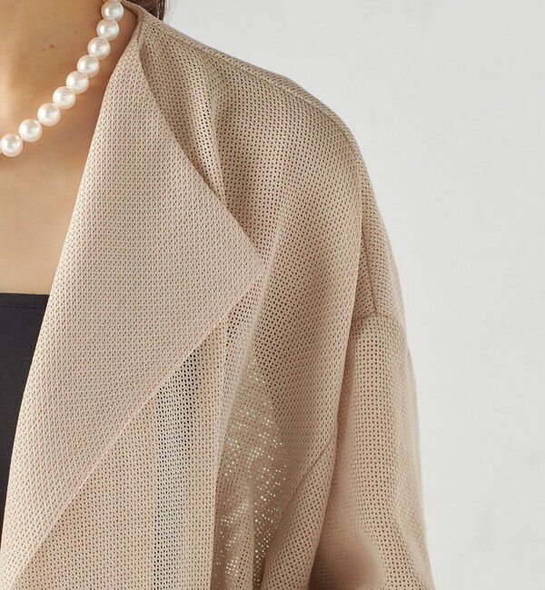 SHIPS for women「troisiemeCHACO:〈洗濯機可能〉メッシュ 半袖 ジャケット」|テーラードジャケット|