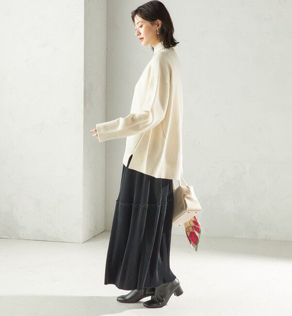 SHIPS for women「〈手洗い可能〉サテン プリーツ ティアード スカート」|スカート|