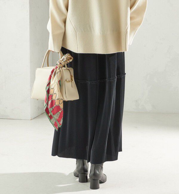 SHIPS for women「〈手洗い可能〉サテン プリーツ ティアード スカート」|スカート|
