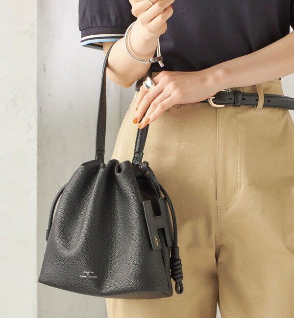 SHIPS for women「《予約》George Cinq:DRAWSTRING BAG（S）」|ショルダー・メッセンジャー|ブラック