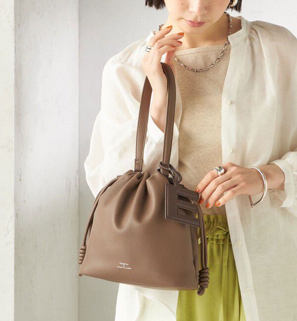 SHIPS for women「《予約》George Cinq:DRAWSTRING BAG（S）」|ショルダー・メッセンジャー|ベージュ系
