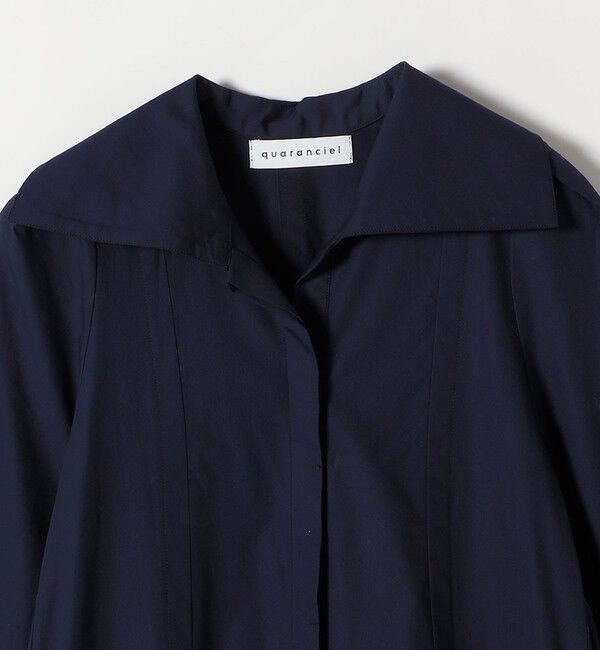 quaranciel「《予約》quaranciel:〈洗濯機可能〉ビッグカラー Aライン シャツ ワンピース」|ワンピース|