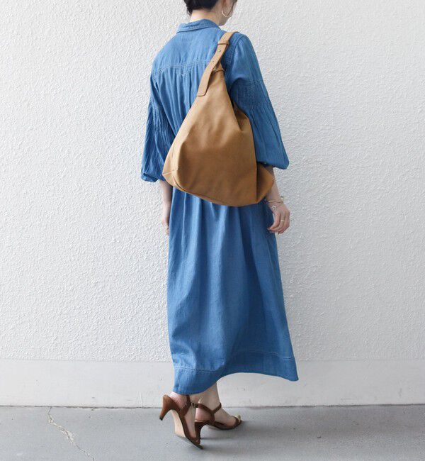 SHIPS any「《予約》SHIPS any:〈手洗い可能〉シアー デニム ポケット ロング シャツ ワンピース」|ワンピース|