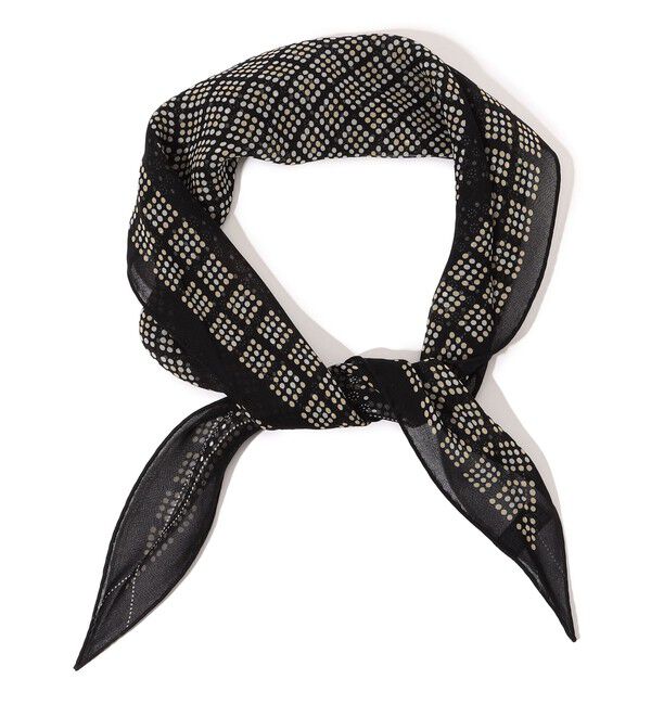 TOMORROWLAND GOODS「Fratelli Luigi シルクシフォン スカーフ」|バンダナ・スカーフ|19 ブラック