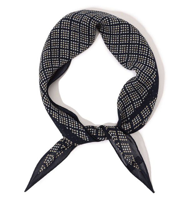 TOMORROWLAND GOODS「Fratelli Luigi シルクシフォン スカーフ」|バンダナ・スカーフ|68 ネイビー系