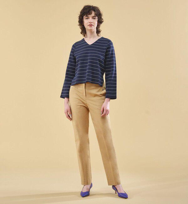 DES PRES「コットンアセテートミラノリブ Vネックプルオーバー」|ニット・セーター|