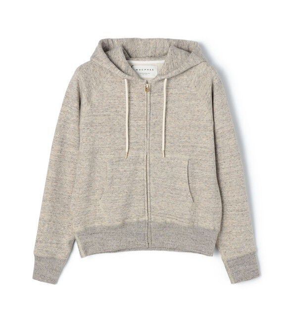 MACPHEE「コットンジャージー ジップアップパーカー」|パーカー|43 ベージュ