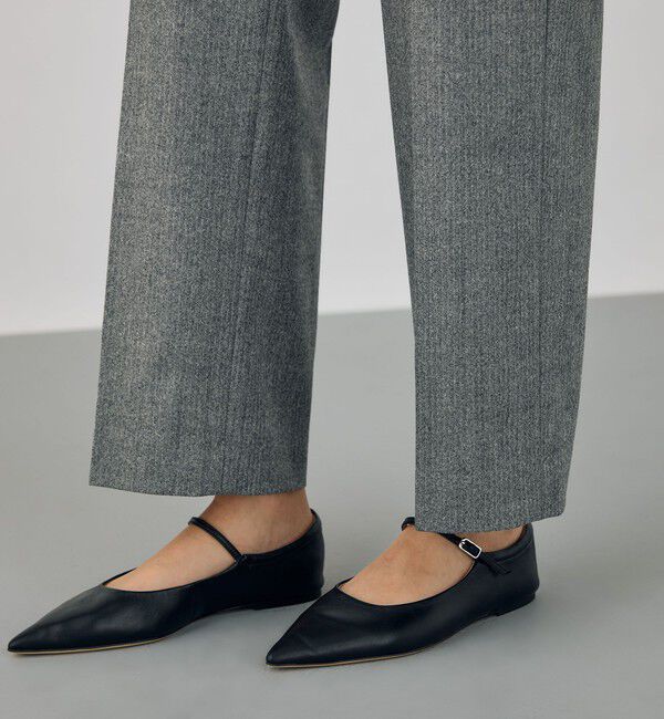 DES PRES「フランネルウールストレッチ セミワイドパンツ」|スラックス|