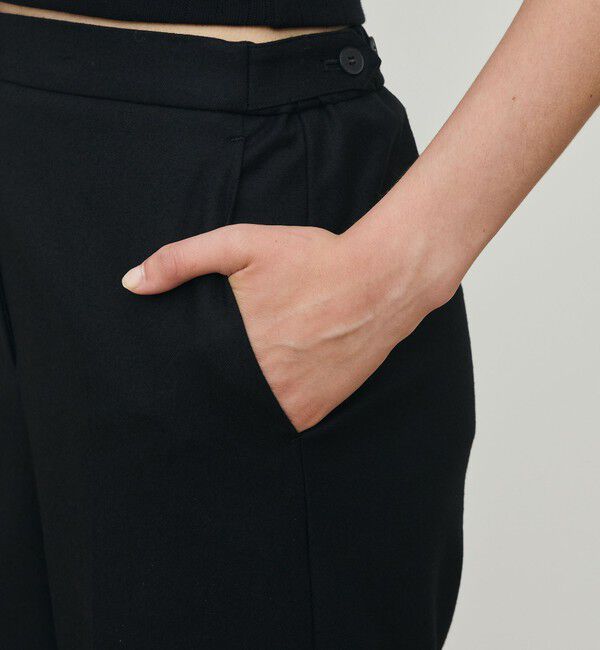 DES PRES「フランネルウールストレッチ セミワイドパンツ」|スラックス|