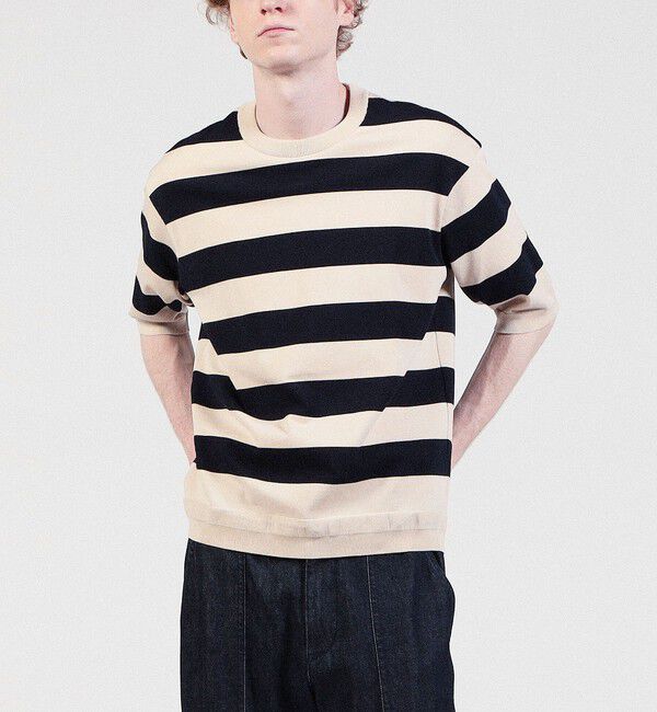 TOMORROWLAND MENS「TOMORROWLAND tricot コットンナイロン ニットTシャツ」|ニット・セーター|