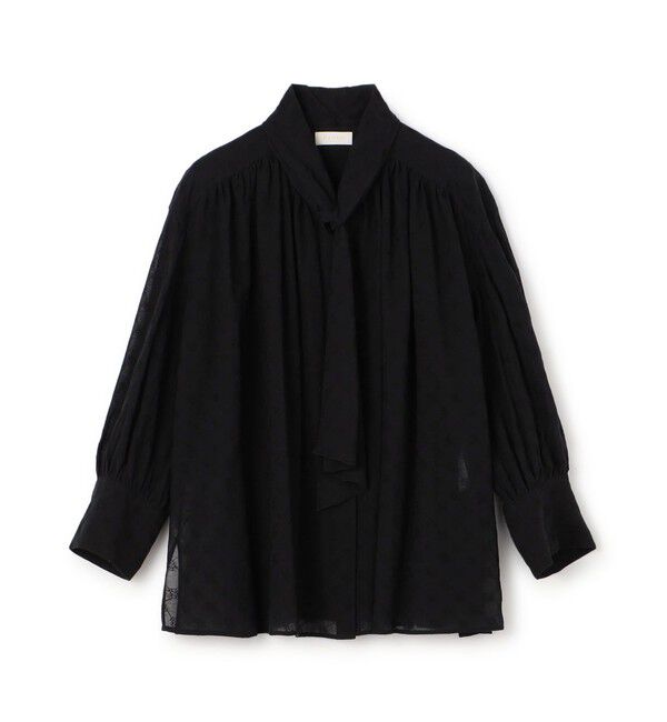 Ballsey「コットンガーゼエンブロイダリー スカーフボウタイブラウス」|シャツ・ブラウス|19 ブラック