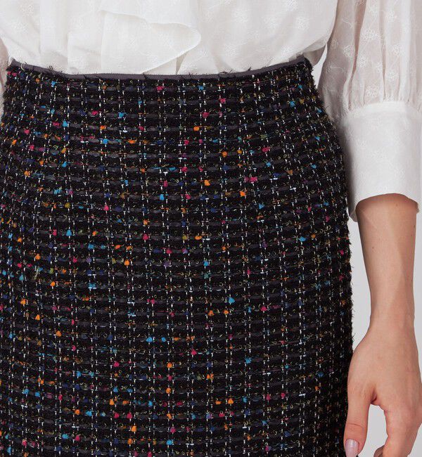 Ballsey「カラフルフラッグツイード ペンシルタイトスカート」|タイト|