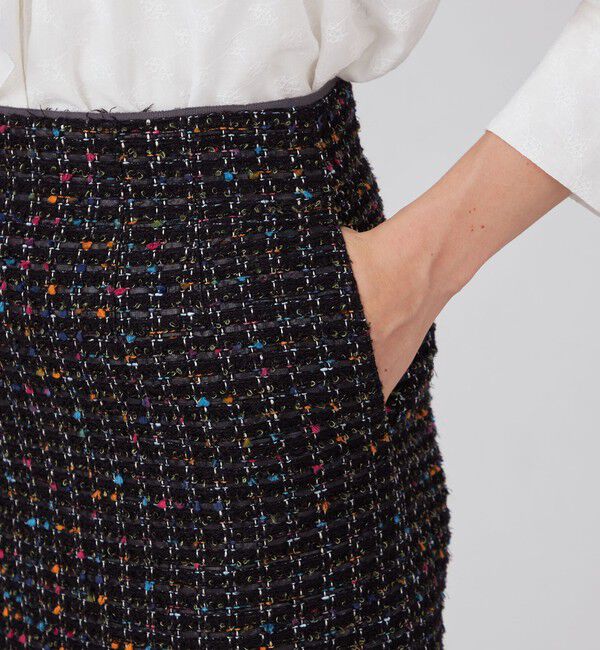 Ballsey「カラフルフラッグツイード ペンシルタイトスカート」|タイト|