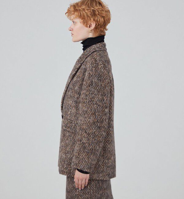 MACPHEE「モヘヤミックスシャギー ダブルブレストジャケット」|テーラードジャケット|