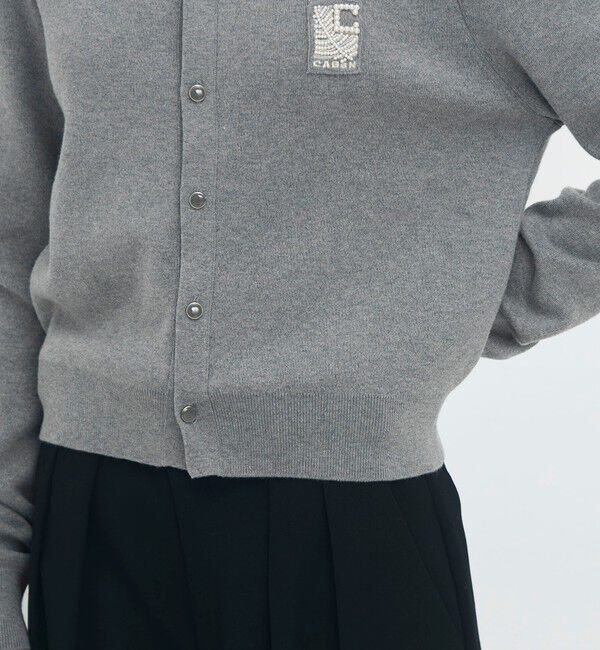 コットンカシミヤ パールロゴポロカーディガン（CABaN）｜ルミネの