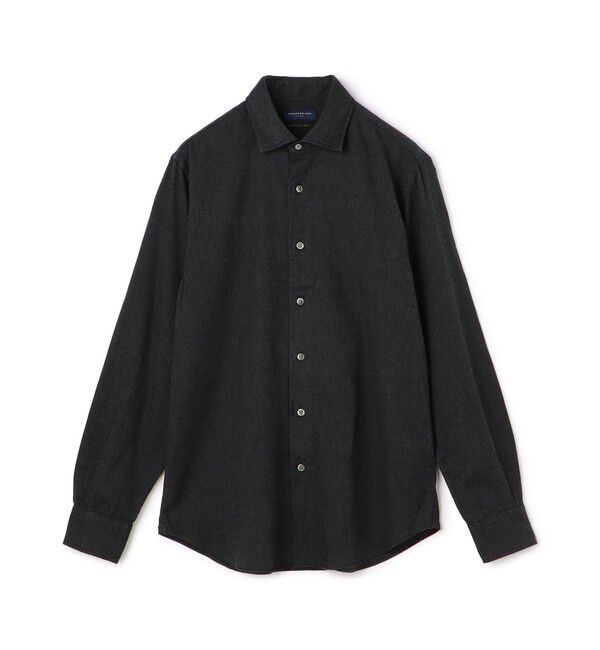 TOMORROWLAND MENS「コットンカシミヤ ワイドスプレッドカラーシャツ」|シャツ・ブラウス|15 グレー