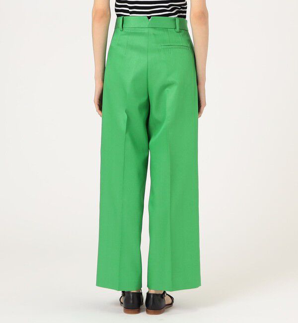 MACPHEE「ウールレーヨンツイル タックワイドパンツ」|スラックス|