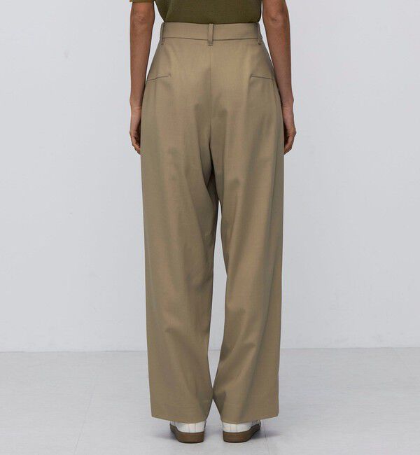 BACCA「【WEB先行予約】ウールドスキン ワイドタックパンツ」|スラックス|