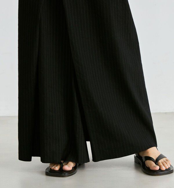 Edition「リネンストレッチ ラップスカート」|スカート|