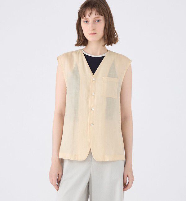 MACPHEE「ラミーソリッド Vネックジレ」|ベスト・ジレ|