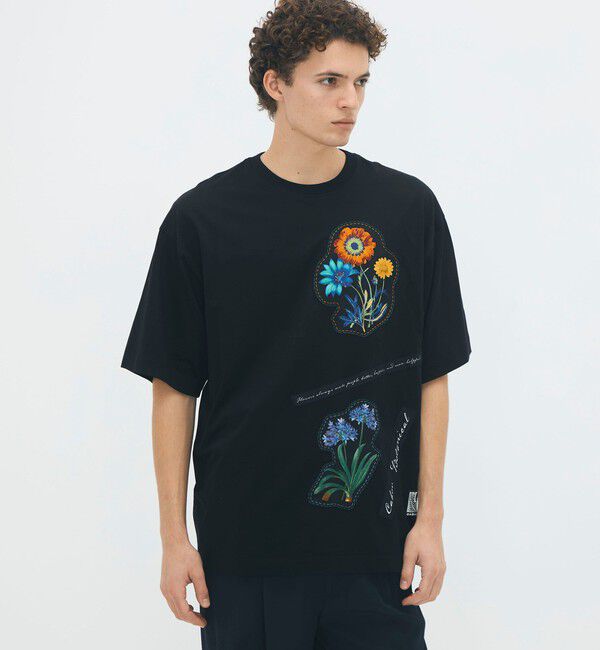 CABaN「CABaN スビンコットン FLOWERSモチーフTシャツ 」|Tシャツ・カットソー|