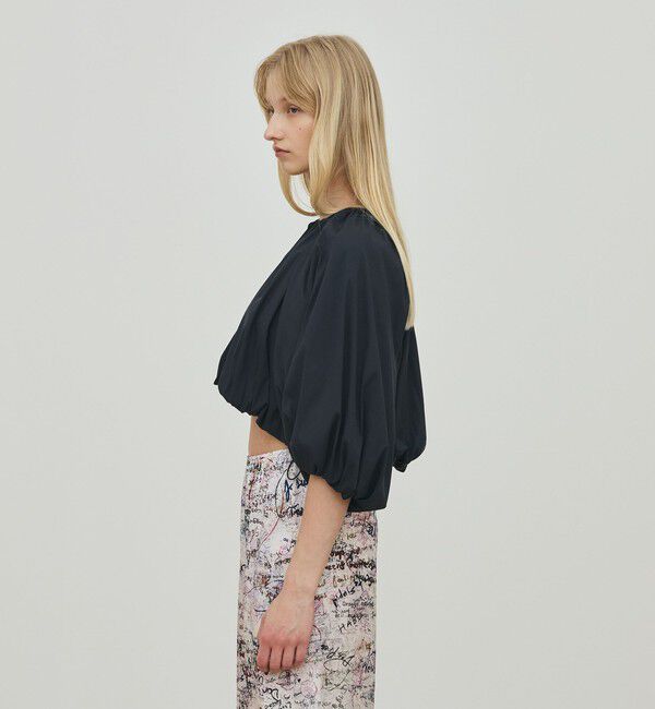 DES PRES「コットンストレッチポプリン クロップドバブルブルゾン」|ブルゾン・スタジャン|