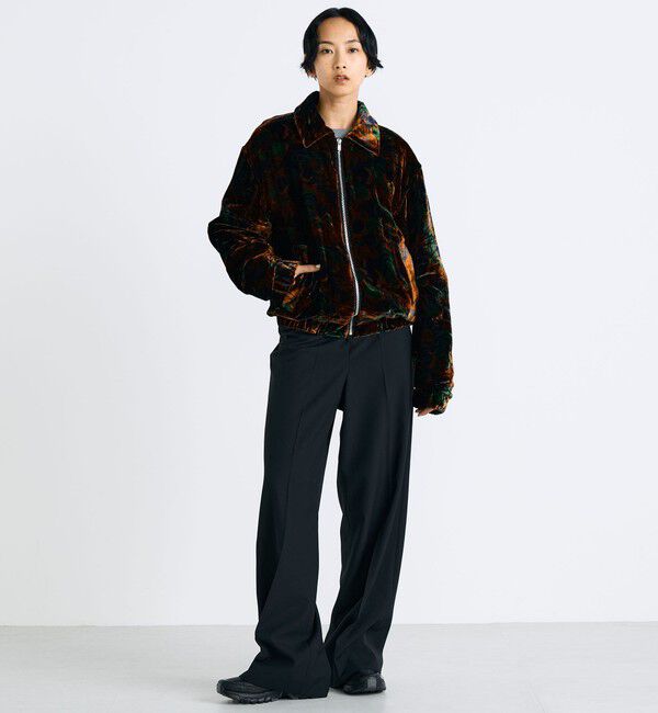 Edition「ベルベットプリント ジップブルゾン」|ブルゾン・スタジャン|