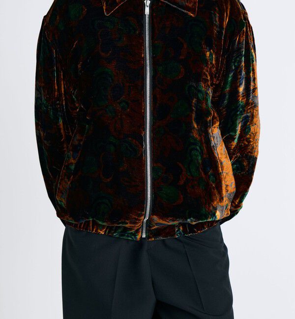 Edition「ベルベットプリント ジップブルゾン」|ブルゾン・スタジャン|