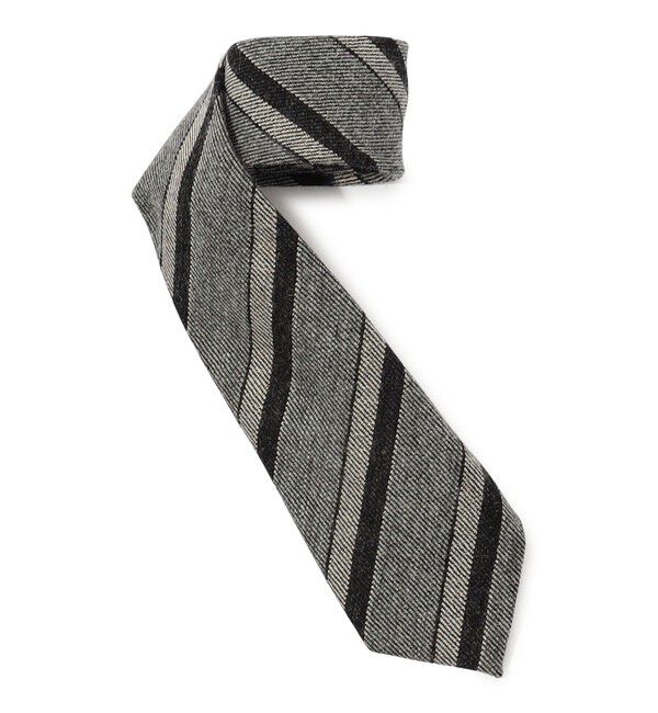 TOMORROWLAND GOODS「TOMORROWLAND ウール レジメンタルストライプネクタイ」|ネクタイ・蝶ネクタイ|16 グレー系