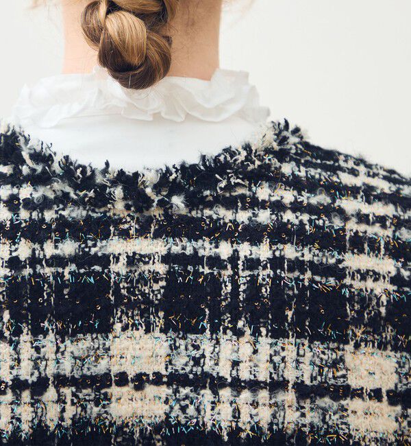 TOMORROWLAND collection「オーロラグレンチェック Vカラージレ」|ベスト・ジレ|