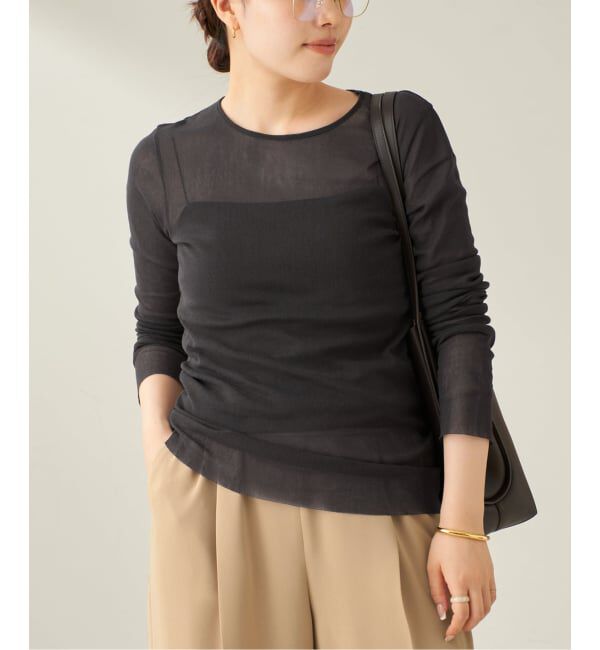 Plage「《追加》Mesh Sheer ロンT 4」|Tシャツ・カットソー|グレー