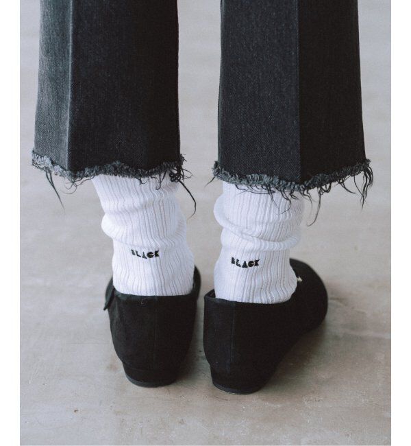 IENA「《追加2》BLACK ソックス」|ソックス|