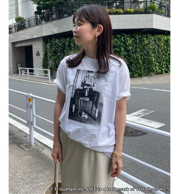 SLOBE IENA「《一部WEB限定/追加4》GOOD ROCK SPEED SLOBE別注 LIFE PC PHOTO TEE1」|Tシャツ・カットソー|