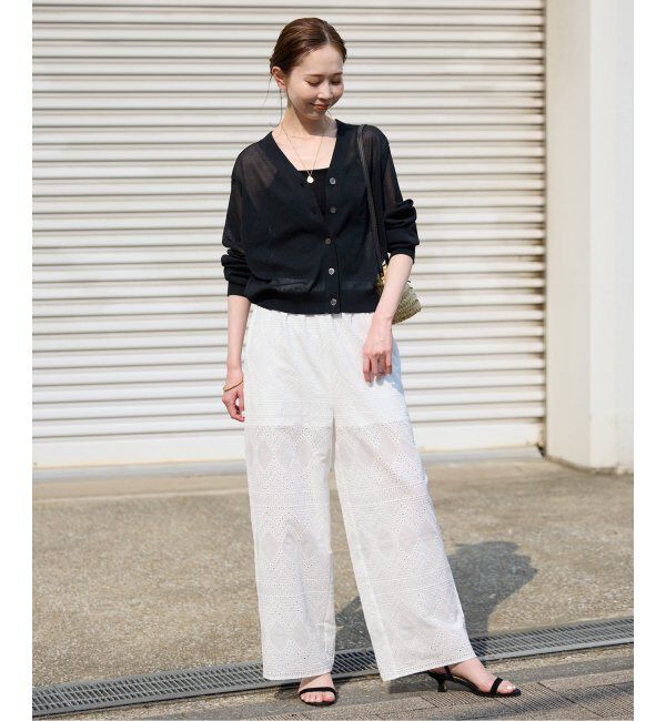 SLOBE IENA「《追加》リネン混シアーカーディガン」|カーディガン|