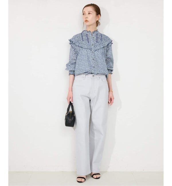 SLOBE IENA「《WEB限定/追加2》フリルピンタックブラウス」|シャツ・ブラウス|
