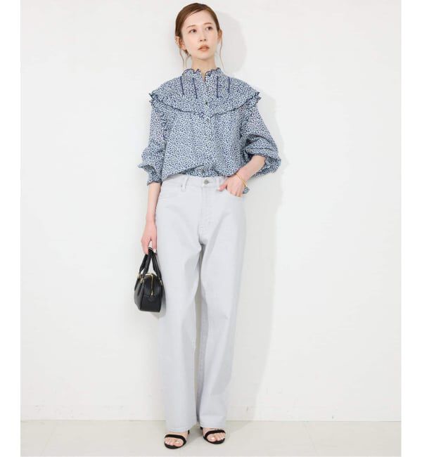 SLOBE IENA「《WEB限定/追加2》フリルピンタックブラウス」|シャツ・ブラウス|