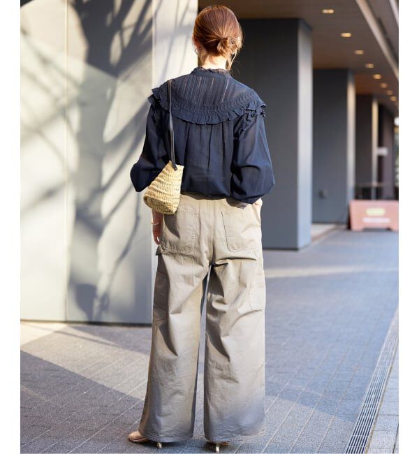 SLOBE IENA「《WEB限定/追加2》フリルピンタックブラウス」|シャツ・ブラウス|