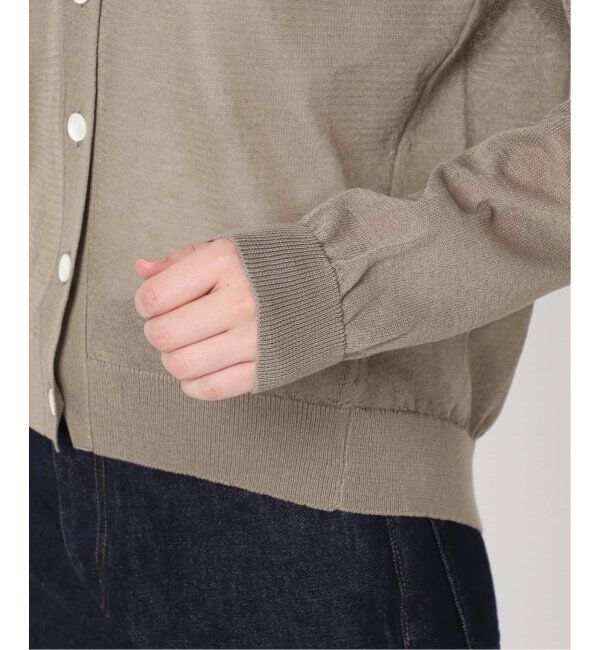 SLOBE IENA「《追加2》リネン混シアーカーディガン」|カーディガン|