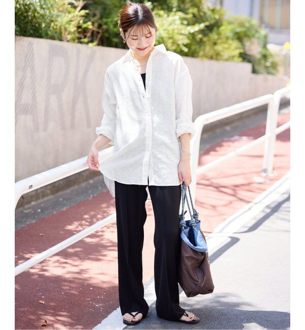 SLOBE IENA「《追加2》リネンコットンレギュラーシャツ」|シャツ・ブラウス|