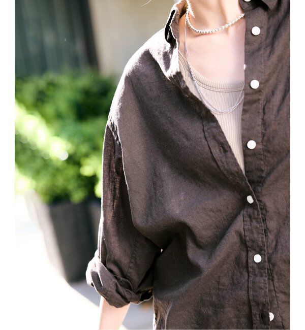 SLOBE IENA「《追加2》リネンコットンレギュラーシャツ」|シャツ・ブラウス|