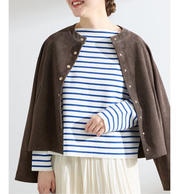 IENA「《予約》ダブルボーダープルオーバー」|ニット・セーター|