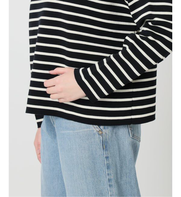 IENA「《予約》ダブルボーダープルオーバー」|ニット・セーター|