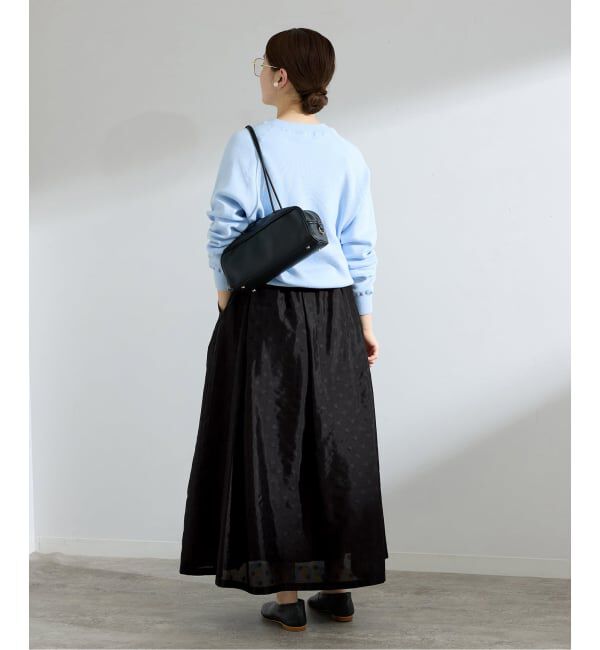 IENA「《予約》ドットジャガード タックフレアスカート」|スカート|