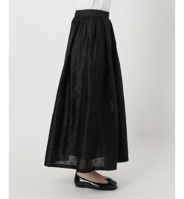 IENA「《予約》ドットジャガード タックフレアスカート」|スカート|