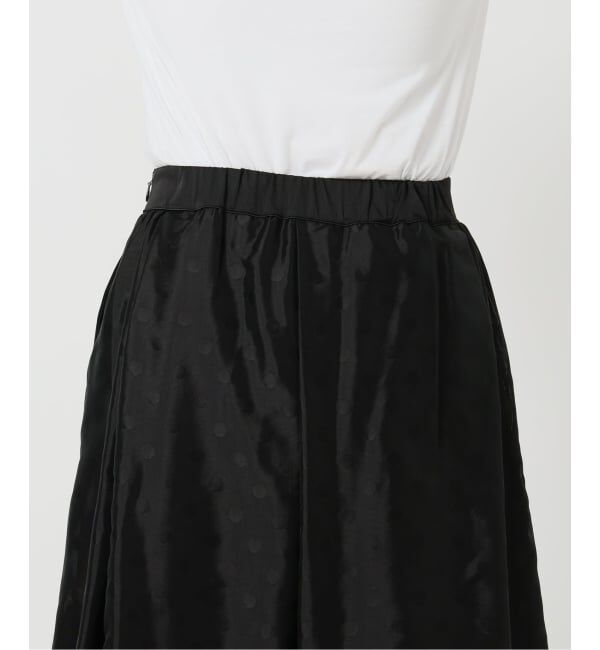 IENA「《予約》ドットジャガード タックフレアスカート」|スカート|