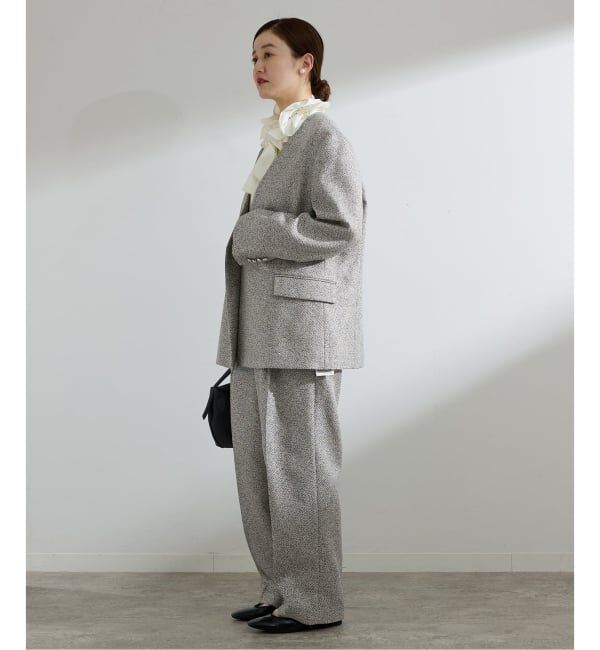 IENA「《予約》&NAVY ツイーディーパンツ」|スラックス|