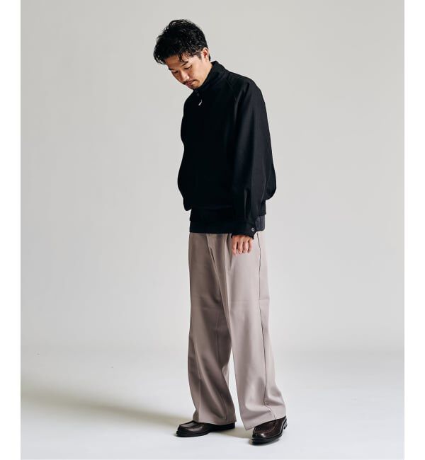 417 EDIFICE「Double Cloth  / ダブルクロス ワンタック イージーパンツ」|スラックス|