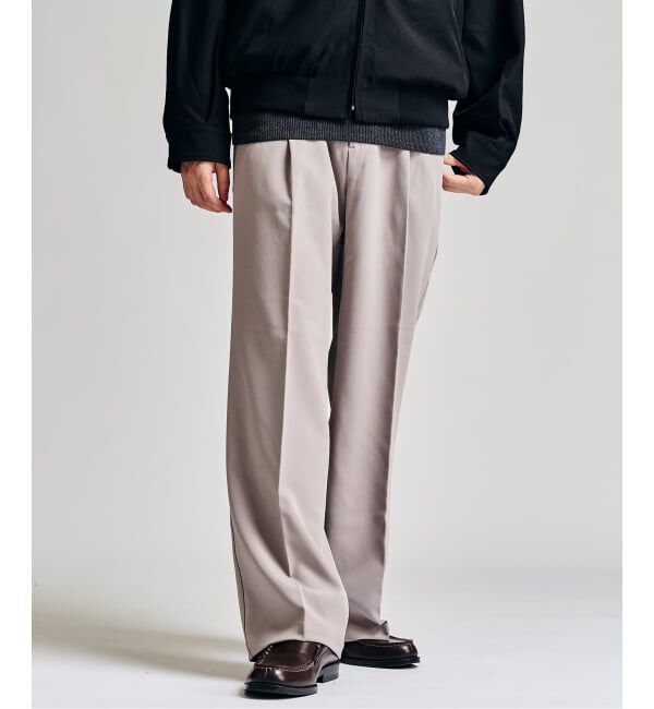 417 EDIFICE「Double Cloth  / ダブルクロス ワンタック イージーパンツ」|スラックス|