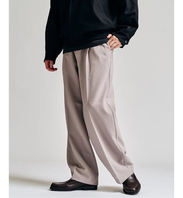 417 EDIFICE「Double Cloth  / ダブルクロス ワンタック イージーパンツ」|スラックス|