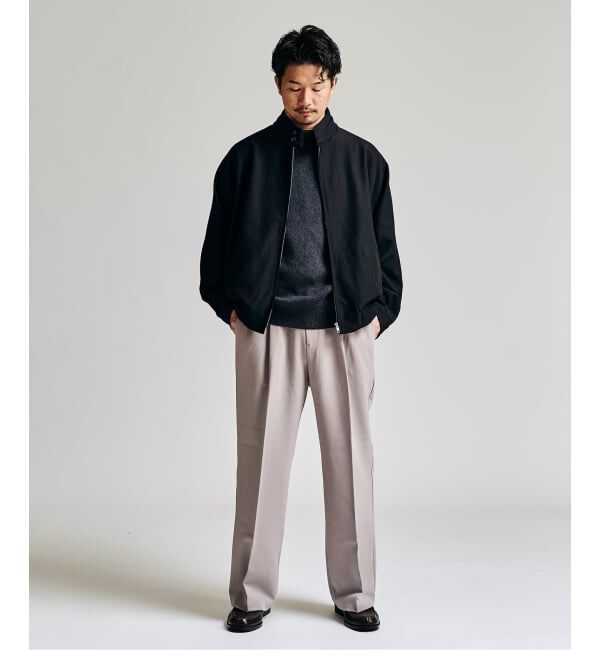 417 EDIFICE「Double Cloth  / ダブルクロス ワンタック イージーパンツ」|スラックス|